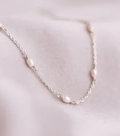 Syster P Treasure Multi Pearl Halsband Silver
