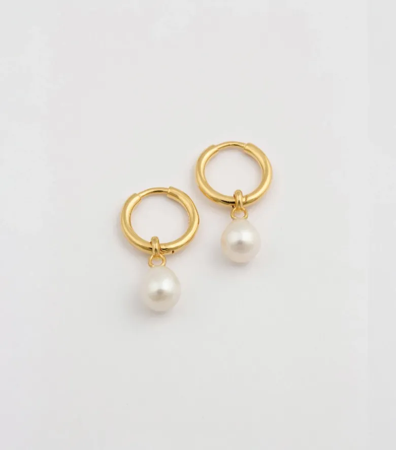 Syster P Treasure Pearl Hoop Guld