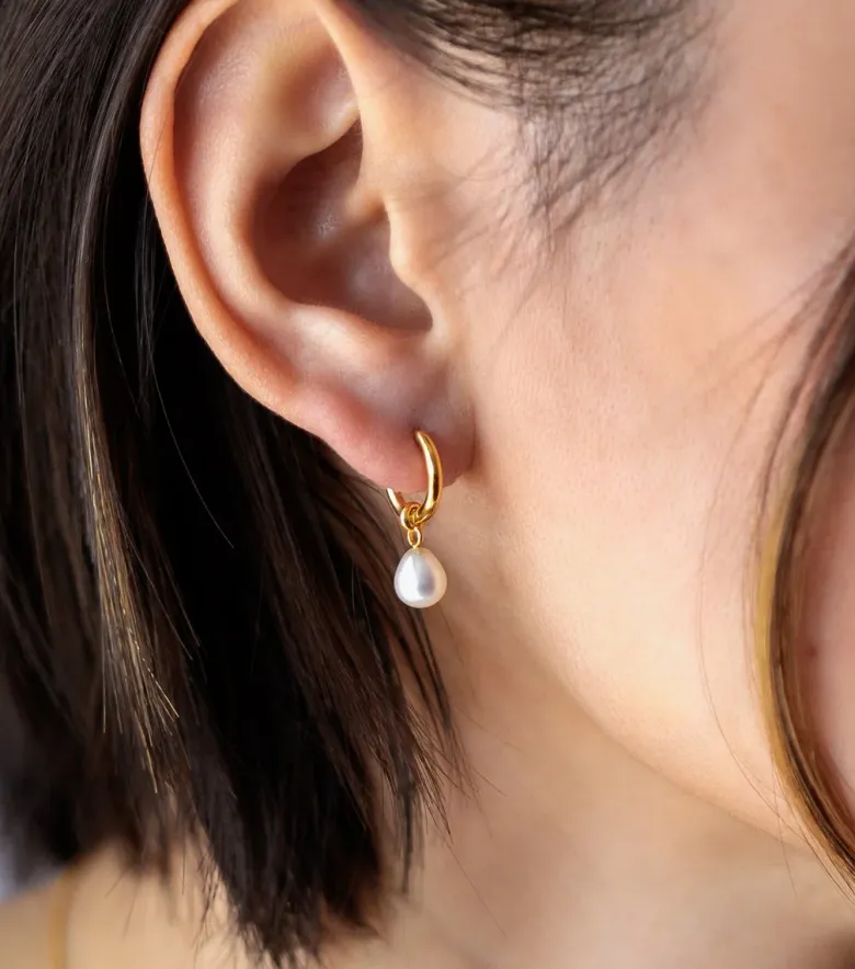 Syster P Treasure Pearl Hoop Guld