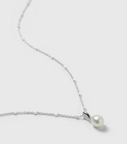 Syster P Treasure Single Pearl Halsband Silver