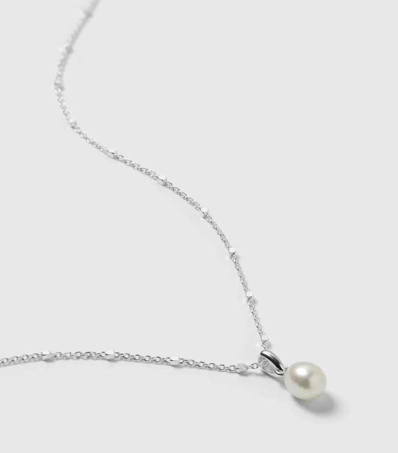 Syster P Treasure Single Pearl Halsband Silver