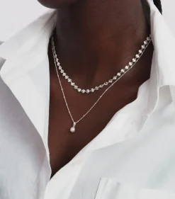 Syster P Treasure Single Pearl Halsband Silver