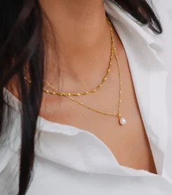 Syster P Treasure Single Pearl Halsband Guld