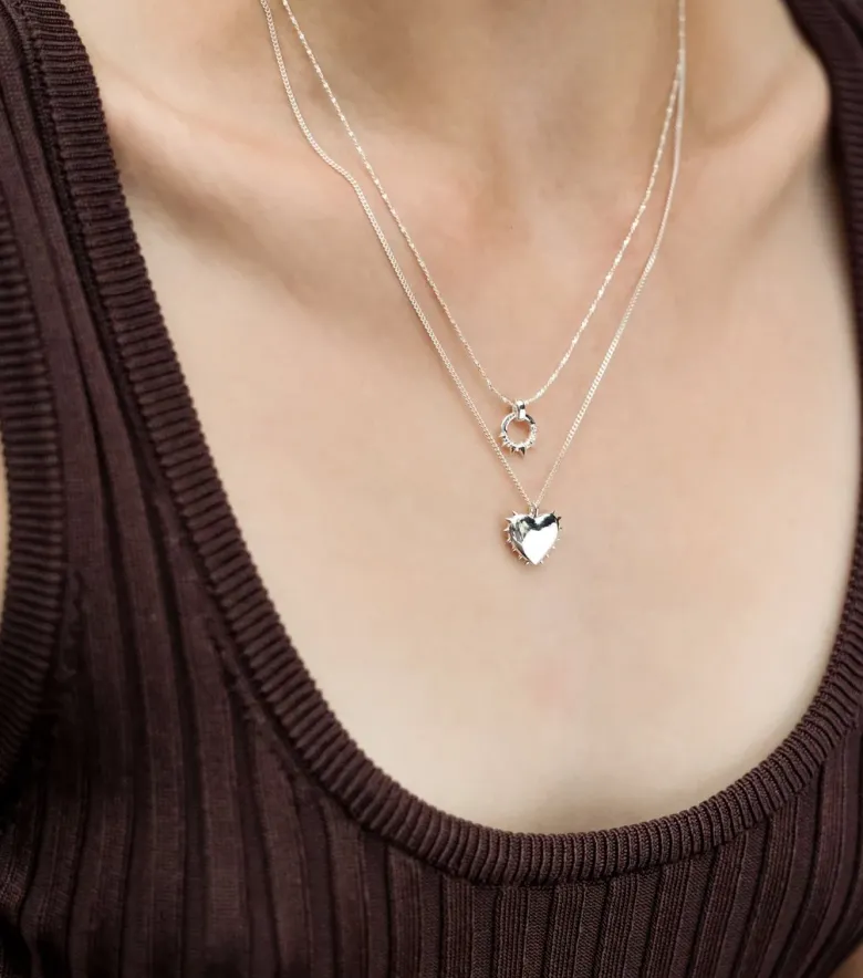 Syster P True Love Hjärta Halsband Silver