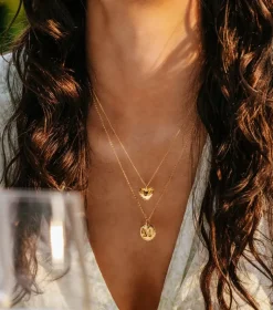 Syster P True Love Hjärta Halsband Guld