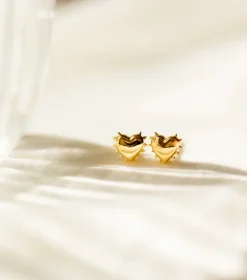 Syster P True Love Spike Hjärta Örhängen Guld