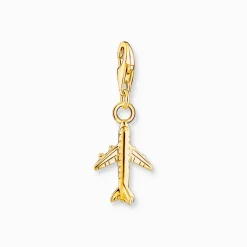 Thomas Sabo Charm-hängsmycke flygplan guldpläterad