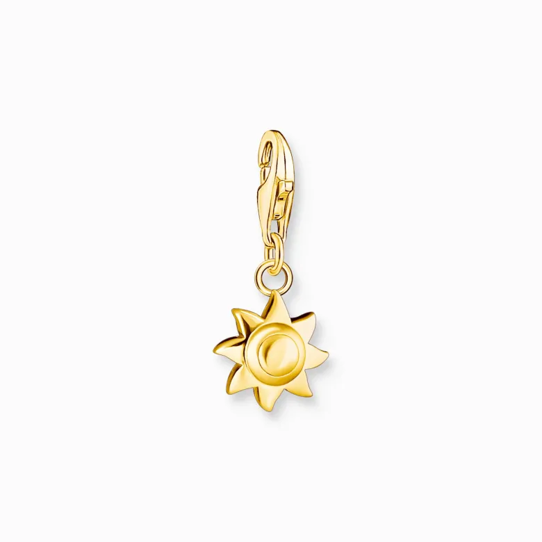 Thomas Sabo Charm-hängsmycke sol guldpläterad bricka silver
