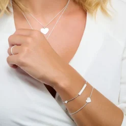 Thomas Sabo Armband classic med klöverblad & vit sten – A1977-051-21