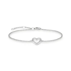Thomas Sabo Armband hjärta vita stenar – A1553-051-14