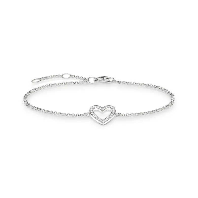 Thomas Sabo Armband hjärta vita stenar – A1553-051-14