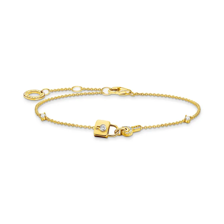 Thomas Sabo Armband hänglås guld – A2040-414-14