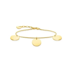 Thomas Sabo Armband med tre hängsmycke guld – A1961-413-39