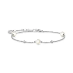 Thomas Sabo Armband pärlor med vita stenar silver – A2038-167-14