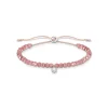 Thomas Sabo Armband rosa pärlor med vit sten – A1987-401-9