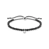 Thomas Sabo Armband svarta pärlor med vit sten – A1987-401-11