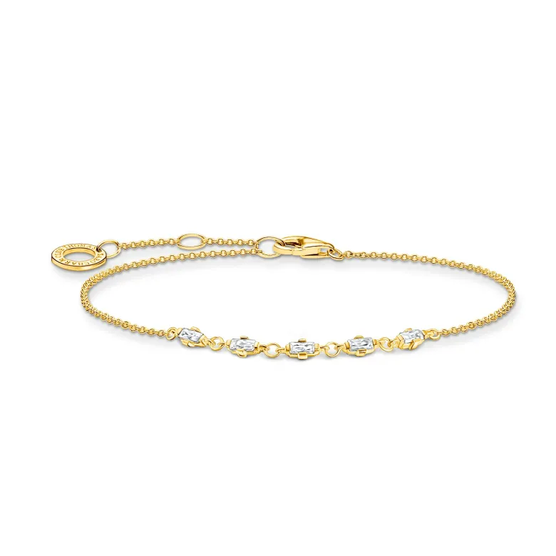 Thomas Sabo Armband vintage vita stenar guld – A2024-414-14