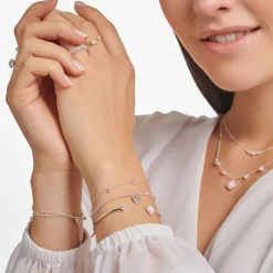 Thomas Sabo Armband vintage opalfärgad sten rosa skimrande – A2023-166-7