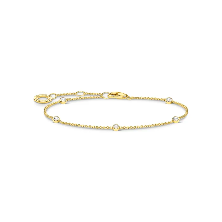 Thomas Sabo Armband vit stenar guld – A1999-414-14