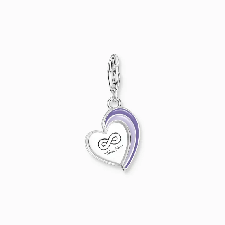 Thomas Sabo Charm BEST FRIEND Hjärta Lila 2046-664-13