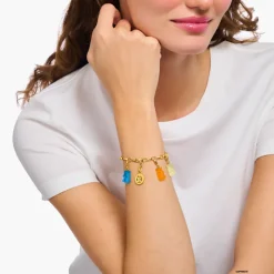 Thomas Sabo Charm Gummibjörn Orange/Guld 2186-413-8