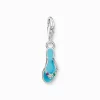 Thomas Sabo Charm-hängsmycke turkos flip-flop med färgglada stenar silver