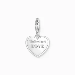 Thomas Sabo Charm-hängsmycke rosa hjärta med Best Mom silver