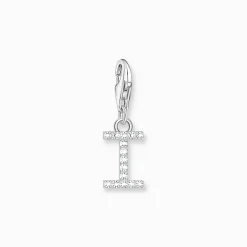 Thomas Sabo Charm-hängsmycke bokstaven I med vita stenar silver