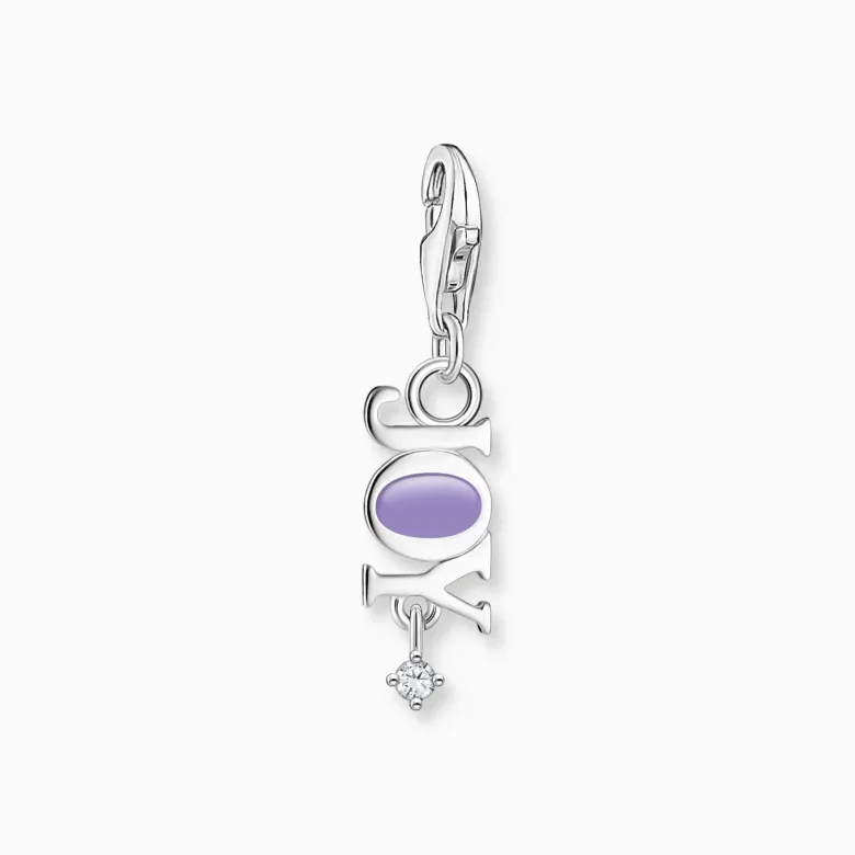 Thomas Sabo Charm-hängsmycke Joy med vit sten silver