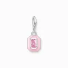 Thomas Sabo Charm-hängsmycke rosa sten silver