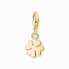 Thomas Sabo Charm-hängsmycke klöverblad guldpläterad