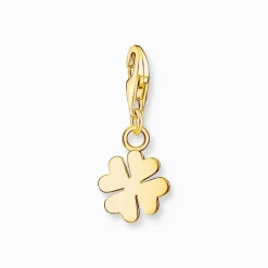Thomas Sabo Charm-hängsmycke klöverblad guldpläterad