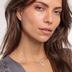 Thomas Sabo Halsband Blad Stora Silver – KE1950-051-14
