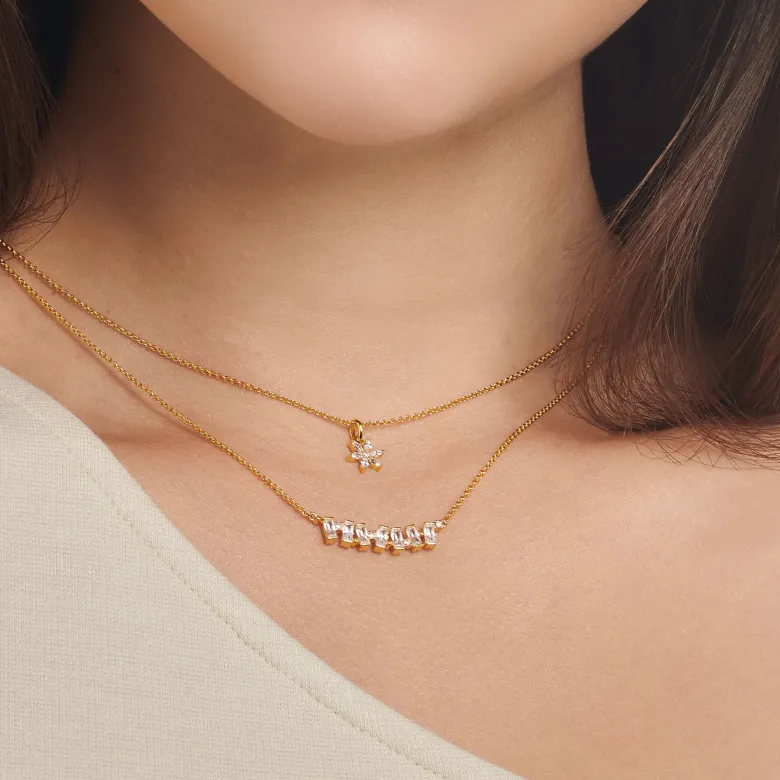 Thomas Sabo Halsband blomma vita stenar – KE2103-414-14