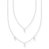Thomas Sabo Halsband Dubbelt silver med vita stenar – KE2078-051-14