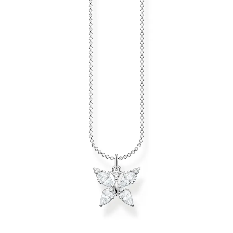 Thomas Sabo Halsband fjäril vita stenar – KE2101-051-14