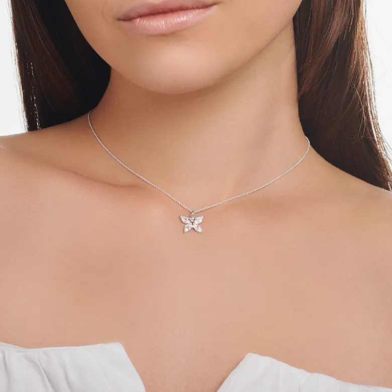 Thomas Sabo Halsband fjäril vita stenar – KE2101-051-14