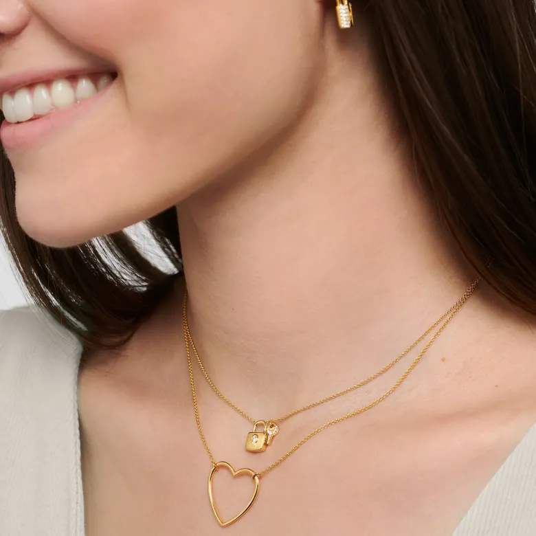 Thomas Sabo Halsband hänglås med nyckel guld – KE2122-414-14 (MEGA KAMPANJ)