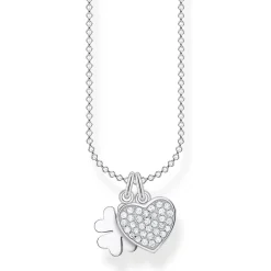 Thomas Sabo Halsband Klöverblad med Hjärta Pavé – KE2047-051-14