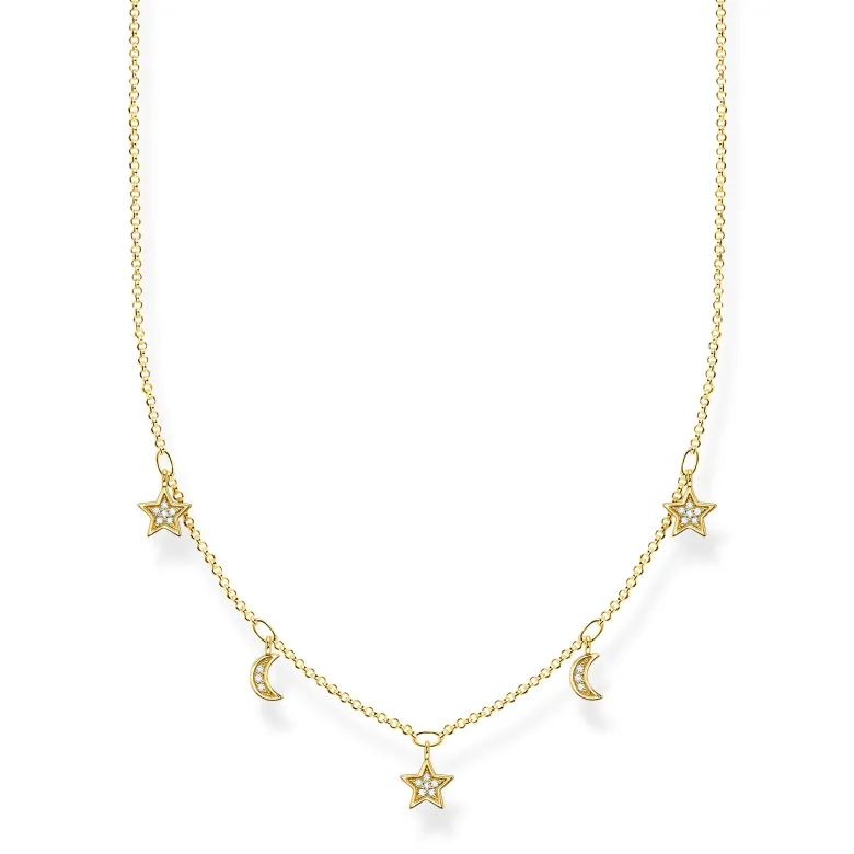 Thomas Sabo Halsband Månar och Stjärnor Guld – KE2074-414-14
