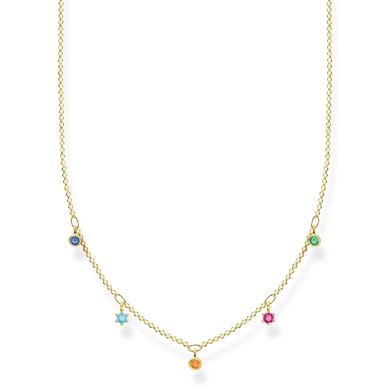Thomas Sabo Halsband Stenar i Färg Guld – KE2071-488-7