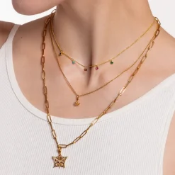 Thomas Sabo Halsband Stenar i Färg Guld – KE2071-488-7