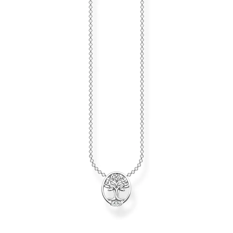 Thomas Sabo Halsband Tree of Love med vita stenar silver – KE2126-051-14