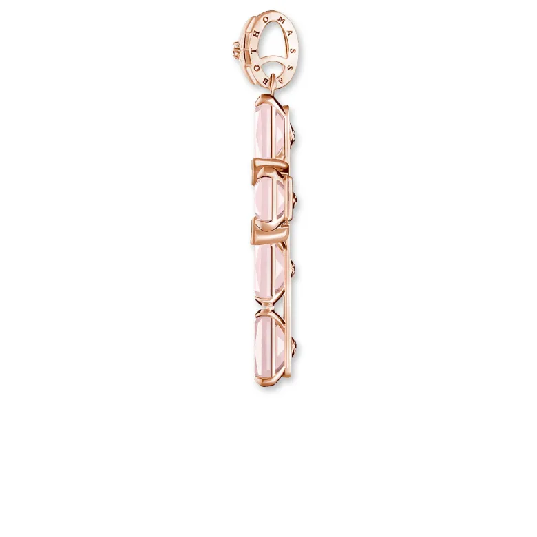 Thomas Sabo Hängsmycke Kors, Rosa Stenar Med Stjärna – PE890-417-9