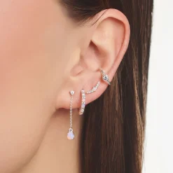 Thomas Sabo Individuellt Örhängen Opalfärgad Sten Rosa Skimrande Silver – H2180-166-7