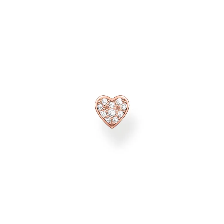 Thomas Sabo Individuellt Stiftörhängen Hjärta Med Pavé Roséguld- H2145-416-14 (MEGA KAMPANJ)