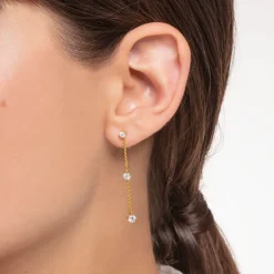 Thomas Sabo Individuellt Örhängen Vita Stenar Guld – H2150-414-14