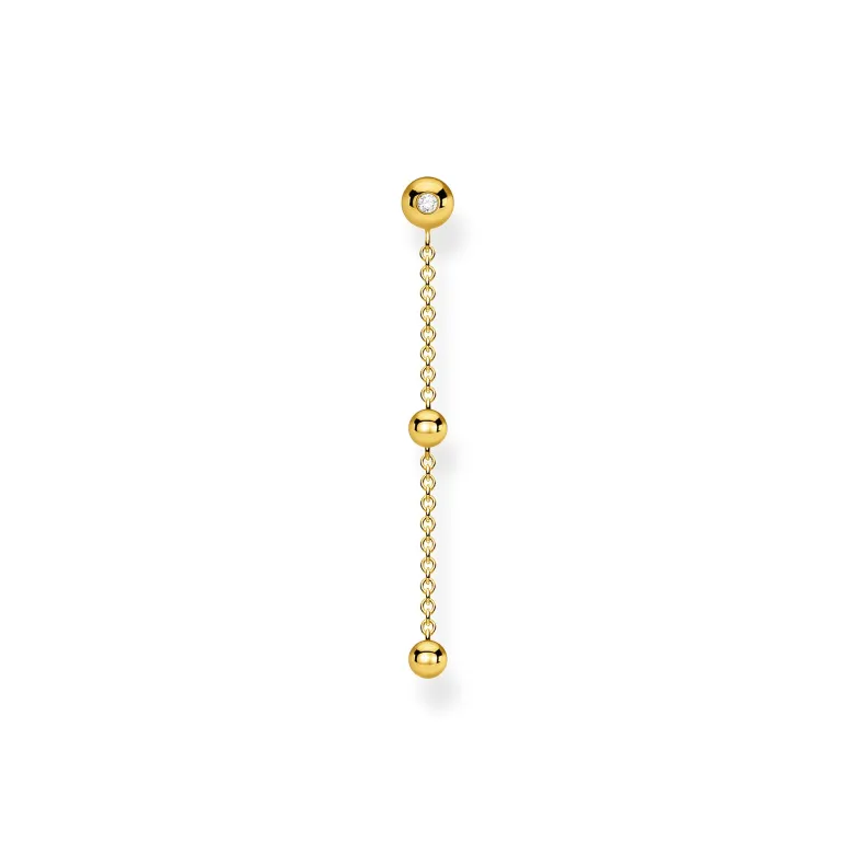 Thomas Sabo Individuellt Örhängen Kulor Med Vita Stenar Guld – H2149-414-14