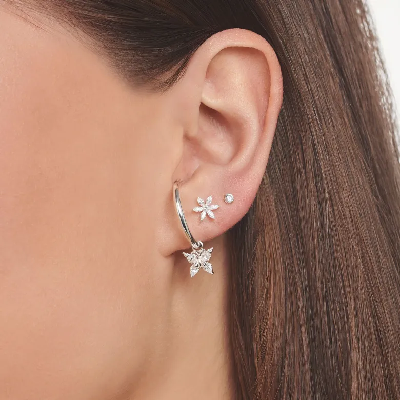 Thomas Sabo Individuellt Stiftörhängen Baguette Vit Sten Silver – H2185-051-14 (MEGA KAMPANJ)