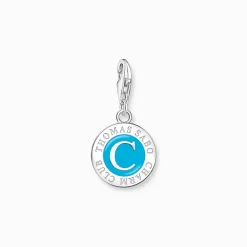 Thomas Sabo Ledamot Charm turkos Charmista Coin – Silver